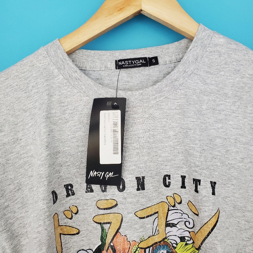 NEW Nasty Gal Long Sleeve Tee Size Small Dragon City - Picture 2 of 7